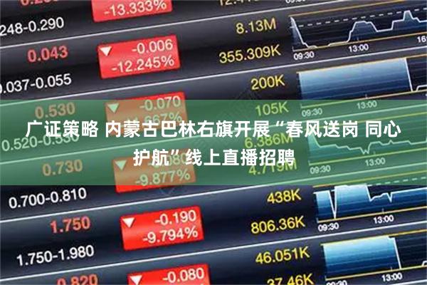 广证策略 内蒙古巴林右旗开展“春风送岗 同心护航”线上直播招聘